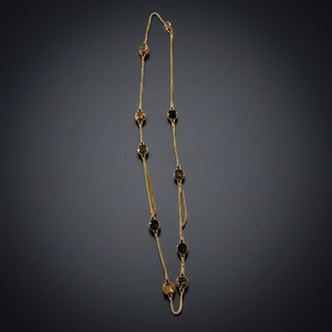 Collar de Lujo Chapado en Oro de 14K S925 con Zafiro Clásico y Cuarzo Transparente, Personalizable, Venta al por Menor, OEM, ODM, Bella - Product Image 2