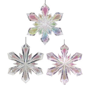 Benutzer definierte bunte Acryl Schnee Luxus 6 Winkel Schneeflocke Ornamente Weihnachts baum hängen Party Indoor Home Decoration - Product Image 4