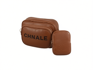 Borsa fotografica in pelle Chnale con custodia per trasporto per madre e bambino con chiusura a cerniera - Product Image 1