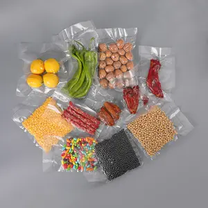 Druckbare Logo verdickte Vakuum transparente Composite versiegelte gekochte Lebensmittel Lebensmittel verpackung Tasche