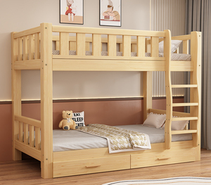 <span class=keywords><strong>Lit</strong></span> superposé en bois massif brun foncé de qualité supérieure avec tiroirs de rangement et étagères-Idéal <span class=keywords><strong>pour</strong></span> les chambres d'enfants - Product Image 5