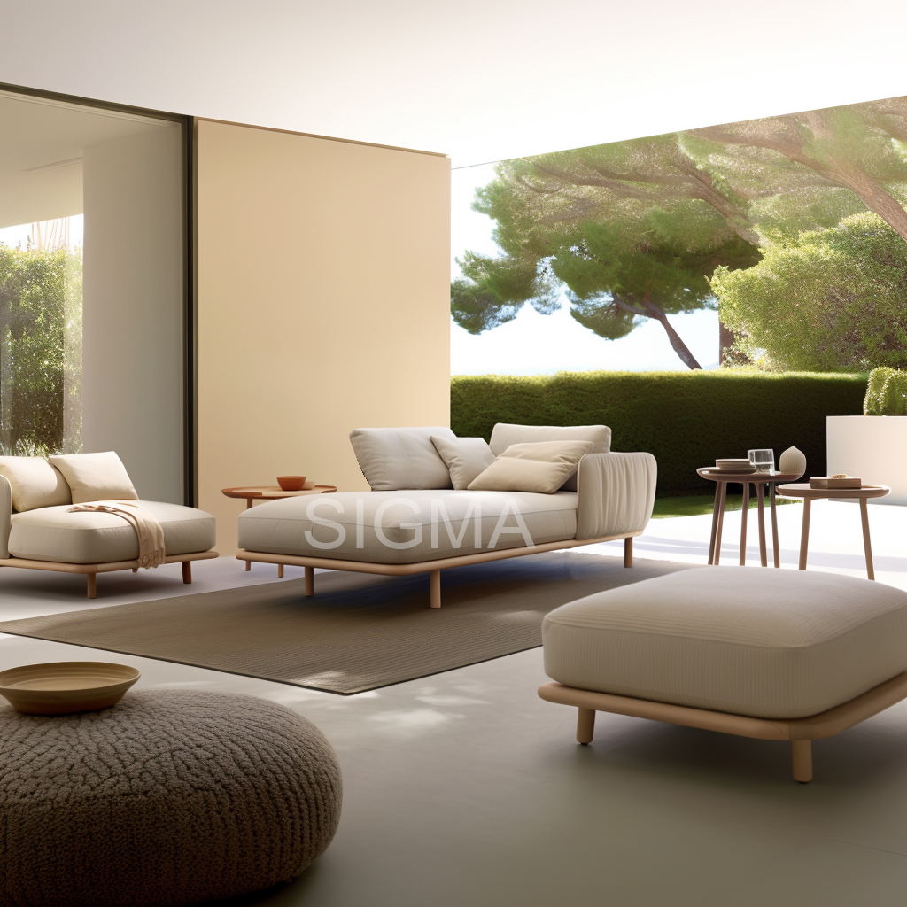 Modern Design Upholstery Outdoor Sofa Patio Furniture Backyard Furniture Set For Hotel Villa