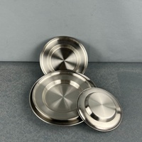 Yolecen Ensemble de plaques en acier inoxydable double couche moderne pour fruits de mer pour Sashimi Huître Crabe Tour Buffet Présentoir Chapeau de paille