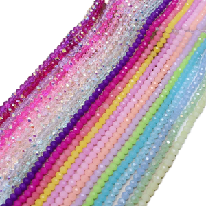 Cuentas de cristal facetadas planas de 6mm y 8mm, color AB, rosa, rojo, morado, para hacer joyas, espaciadores sueltos, teñido DIY - Product Image 4