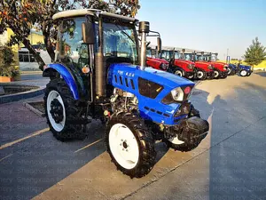 Tractor agrícola de granja de 90hp, 100hp, 4x4, cabina con aire acondicionado, máquina agrícola