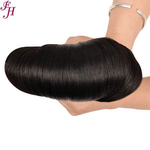 FH Venta al por Mayor de Cabello Humano Natural Negro Liso en Paquetes, Cabello Humano Virgen Crudo de Doble Trama para Tejido - Product Image 2