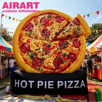 Riesige Aufblasbare Pepperoni-Pizza mit Abnehmbarem Stück für Restaurant-Promotionen
