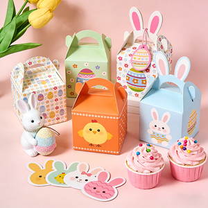 Scatole Pasquali Personalizzate in Carta, Contenitori per Dolci, Torte, Biscotti, Dessert, Ciambelle con Manico - Product Image 3