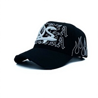 Casquettes de baseball pour hommes en coton de haute qualité, à cinq panneaux, avec logo brodé plat, tendance