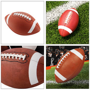 Haute couture résistance à la traction Faux microfibre synthétique balle tissu Imitation cuir ballon de Rugby matériel écologique - Product Image 4