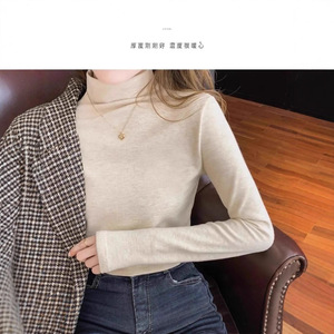 Women's Cashmere Turtleneck Base Layer Top 280g Soft Long Sleeve Solid Color Autumn Winter Spring Wear - Product Image 2