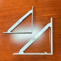 Supports muraux triangulaires modernes en acier, pliables et repliables, couleur personnalisée pour un rangement gain de place, revêtement en poudre