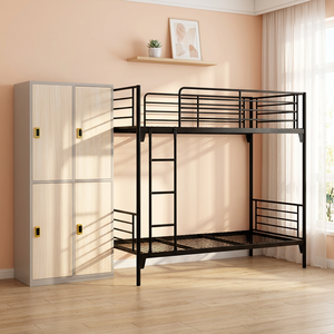 <span class=keywords><strong>Lit</strong></span> <span class=keywords><strong>superposé</strong></span> en métal au design moderne pour dortoirs d'étudiants et auberges, avec armoires et escalier, certifié CE pour universités - Product Image 1