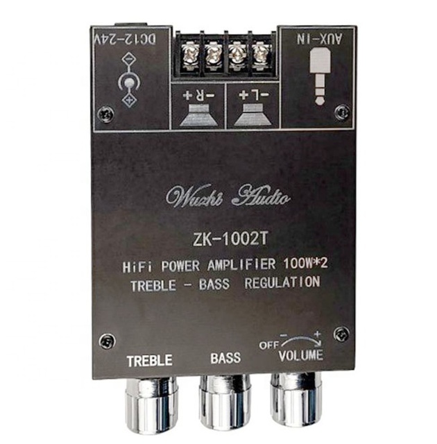 ZK-1002T TPA3116D2 Blue  tooth 5.0 Subwoofer Amplifier Board 2*100W 2.0 Channel High Power Audio Stereo