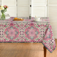 Nappe personnalisée moderne tissée 100 % coton imprimée par sublimation, la plus vendue, pour la maison, l'hôtel, les mariages, les fêtes, OEM, Noël
