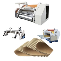 Ligne de production de carton ondulé simple face à grande vitesse, 2 plis, pour la fabrication d'emballages en carton