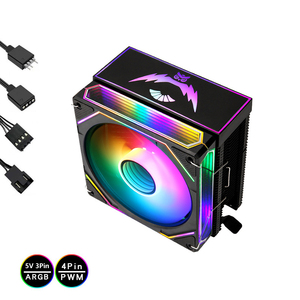 QiuzAim 4 tubos de calor de alta eficiencia ARGB ordenador disipador de calor 120mm PWM ventilador para LGA2011 V3/AM5 placa base refrigeración - Product Image 5