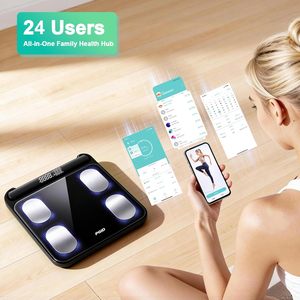 Báscula Inteligente de Grasa Corporal de 8 Electrodos, Doble Frecuencia BIA, Composición Corporal Completa, 29 Datos, Sincronización con APP, Bluetooth, Impresión, Báscula de Salud para el Hogar - Product Image 6