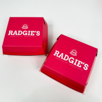 Boîte en carton rectangulaire personnalisée avec logo, estampage à chaud doré, revêtement UV, pour emballage alimentaire à emporter de restaurant
