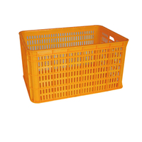 Zware transportkrat van gaas voor fruit en groenten met ventilatiegaten, afwatering, stapelbaar, voor de oogst, geventileerde kunststof krat