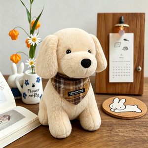 Peluche Suave de Perro Golden Retriever Grande, Muñeco de Peluche Adorable con Bufanda, Juguete de Regalo para Decoración de Dormitorio, Almohada Decorativa - Product Image 5