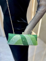 Pochette scintillante en strass 2026 pour mariée, sac à main à fermoir métallique, sac de soirée à paillettes, sacs à strass, sac à bandoulière perlé pour mariage pour femme