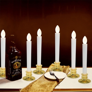 Led Flameless nhấp nháy nến Pin hoạt động hẹn giờ điện nến nổi cho ngày Valentine/đám cưới/cửa sổ trang trí nội thất - Product Image 5