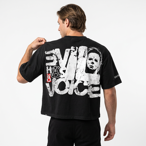 Evil Printed Regular Fit T-Shirt <b>Men</b> Street Style <b>Turtleneck</b> Short Sleeve <b>Black</b> 100% Cotton Formal Solid Knitted Jersey - Product Image 6