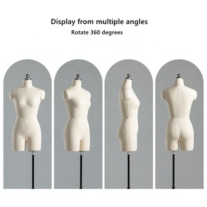 Mannequins de <span class=keywords><strong>couture</strong></span> doux <span class=keywords><strong>couture</strong></span> de qualité demi-corps <span class=keywords><strong>réglable</strong></span> torse féminin mousse <span class=keywords><strong>Mannequin</strong></span> <span class=keywords><strong>professionnel</strong></span> Type d'épingle mousse - Product Image 4