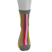 Chaussettes de sport personnalisées écologiques en tricot rayé, de haute qualité, mélange polyester/coton, douces et confortables