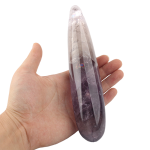 แท่งนวดคริสตัลอเมทิสต์ธรรมชาติแบบเรียบ สำหรับนวดและเสริมฮวงจุ้ย  แบบฝึกกล้ามเนื้อช่องคลอดเพื่อกระชับ - Product Image 1