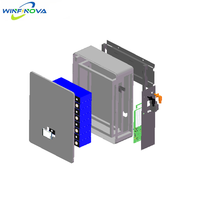 Batterie modulaire extensible Winfinova JK BMS à 16 cellules, 5 kWh, 51,2 V, 100 Ah, boîtier métallique prismatique, écran LCD, rack de batterie, 5 kg, Chine, indice de protection IP20