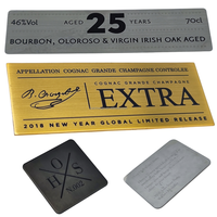 Plaque signalétique en acier inoxydable durable et imperméable, forme personnalisée pour emballages de luxe, applications artisanales, marque Newstart