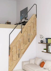 <span class=keywords><strong>Scala</strong></span> Pieghevole in Legno per Casa/Soffitta - Salvaspazio, Legno Massello, Facile Installazione - Product Image 6