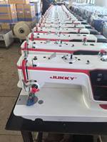 Machine à coudre industrielle à point droit JUKKY 9809 à commande numérique, plateforme plate, complète avec fonction de coupe de fil automatique