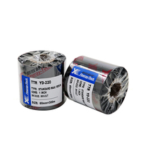 Penjualan Langsung Pabrik Harga Murah Semua Ukuran 110mm*450m Pita Ttr Wax/resin Hitam