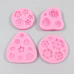 INTODIY flower shaped aromatherapy gypsum food grade liquid silicone mold soap soap candle drop glue mold