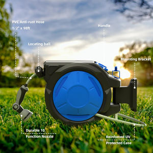 <span class=keywords><strong>Enrouleur</strong></span> de <span class=keywords><strong>tuyau</strong></span> d'<span class=keywords><strong>arrosage</strong></span> rétractable de <span class=keywords><strong>25m</strong></span>-Support <span class=keywords><strong>mural</strong></span> à remontage automatique, <span class=keywords><strong>tuyau</strong></span> d'eau en PVC/hybride pour le lavage de voiture, le bain d'animaux et l'entretien de la pelouse - Product Image 3