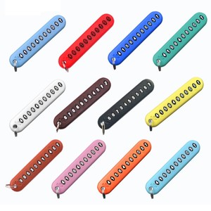 DIY Anti-lost Phone Number Plate Keychain Soft Silicone Car Key Ring Digital Telephone Tag Pendant for Auto Bag Accessories