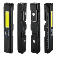 Lampe LED COB rechargeable super lumineuse avec base magnétique et crochet, lampe torche multifonctionnelle portable pour réparation automobile et situations d'urgence