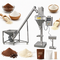 Machine de remplissage semi-automatique de poudre de cacao et de poudre de boisson solide, à commande PLC, haute précision, économe en énergie, en acier inoxydable SUS304