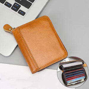 AndoBag - Tarjetero de Cuero Vacuno Genuino para Mujer, Monedero con Cremallera de Gran Capacidad, Monedero con Protección RFID 8117 - Product Image 2