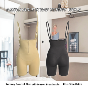 Pantalones de Cintura Alta con Tirantes Desmontables Edoor Wears para Mujer, Pantalones de Cinco Cuartos para Posparto, Moldeadores de Cuerpo, Talla Grande, Firmeza Extra - Product Image 2