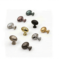 Poignées et boutons de meubles de chambre à coucher en alliage de zinc, style Mid-Century Modern, accessoires de quincaillerie à trou unique, finition brossée