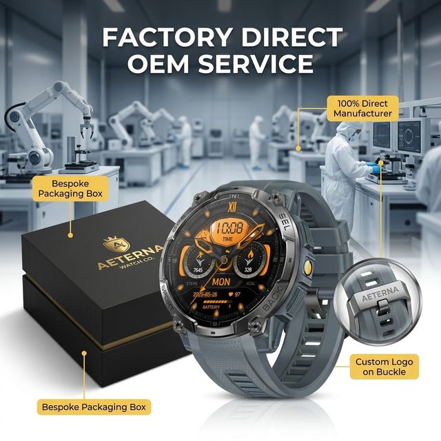 OEM ODM Custom K76A Smartwatch Factory Supplier Round AMOLED Screen Built-in GPS Compass Rugged Smart Watch