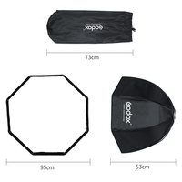 Softbox Payung Oktagonal Portabel 95cm 37.5in Dengan Honeycomb Grid Bowens Mount Studio Flash Softbox Sk400ii Qt400ii