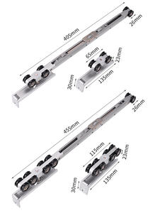 מודרני דו-כיווני חציצה גלגל מגלגלת מסילות רכבת מגלגלת נירוסטה דלת הזזה רולים חלון דלת חדר רחצה - Product Image 3