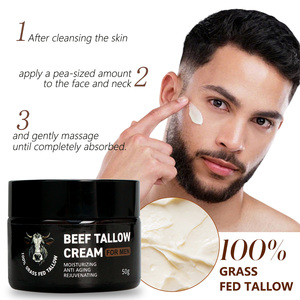 Crème de soin du <span class=keywords><strong>visage</strong></span> pour <span class=keywords><strong>homme</strong></span>, anti-rides, blanchissante, hydratante, à base de suif de bœuf, 50g, marque privée OEM ODM - Product Image 1