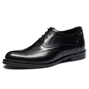 Zapatos de Vestir Casuales Británicos para Hombre, con Tacón Alto, Parte Superior de Cuero Genuino, Cierre sin Cordones, para Negocios, Bodas, que Aumentan la Estatura - Product Image 5