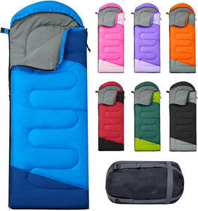 Sac de couchage d'<span class=keywords><strong>été</strong></span> à capuche ultra-léger et imperméable en polyester/nylon, idéal pour le camping, la randonnée et le trekking – Offre spéciale - Product Image 1